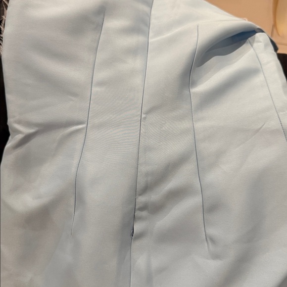 Brand new Light Blue Sexy Off The Shoulder Mini Short Fur Dress - Picture 7 of 10